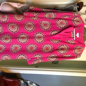 Crown & Ivy pink medallion shift dress